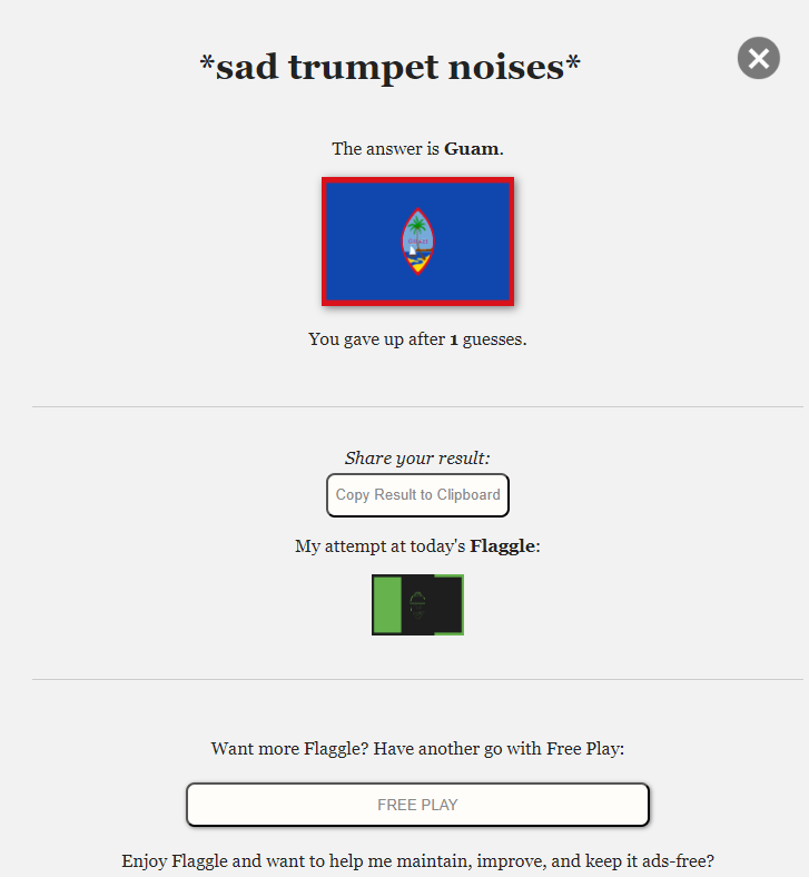 Flaggle - flag guessing game!